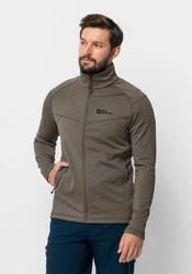 Jack Wolfskin Fleecejacke FORTBERG FZ Grau/Khaki/Braun/Dunkelgrün/Dunkelgrau