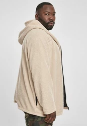 URBAN CLASSICS Hooded Sherpa Zip Jacket (1-St) Beige/Khaki/Braun