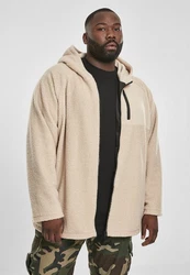 URBAN CLASSICS Hooded Sherpa Zip Jacket (1-St) Beige/Khaki/Braun