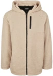 URBAN CLASSICS Hooded Sherpa Zip Jacket (1-St) Beige/Khaki/Braun