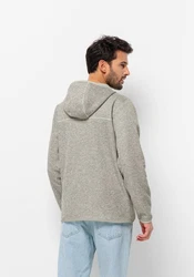 Jack Wolfskin Fleecejacke TANNENSPUR HOODED JKT Hellgrau/Grau/Khaki/Braun/Beige