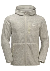 Jack Wolfskin Fleecejacke TANNENSPUR HOODED JKT Hellgrau/Grau/Khaki/Braun/Beige