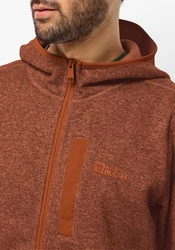Jack Wolfskin Fleecejacke TANNENSPUR HOODED JKT Orange/Braun/Rot