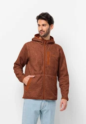 Jack Wolfskin Fleecejacke TANNENSPUR HOODED JKT Orange/Braun/Rot