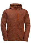 Jack Wolfskin Fleecejacke TANNENSPUR HOODED JKT Orange/Braun/Rot