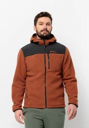Jack Wolfskin Fleecejacke KAMMWEG PILE FZ Orange/Braun