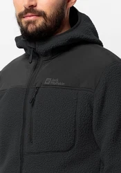 Jack Wolfskin Fleecejacke KAMMWEG PILE FZ Dunkelgrau/Grau/Dunkelblau/Schwarz