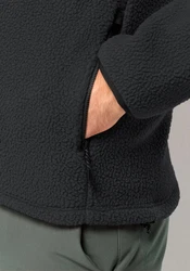 Jack Wolfskin Fleecejacke KAMMWEG PILE FZ Dunkelgrau/Grau/Dunkelblau/Schwarz