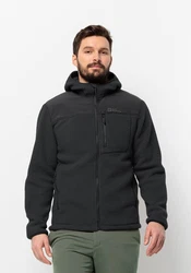 Jack Wolfskin Fleecejacke KAMMWEG PILE FZ Dunkelgrau/Grau/Dunkelblau/Schwarz