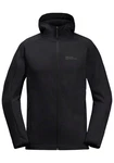 Jack Wolfskin Fleecejacke ALPGRAT HOODED FZ Schwarz/Grau/Dunkelgrau/Gelb