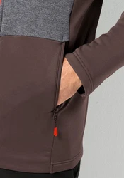 Jack Wolfskin Fleecejacke MARIENBERG FZ Dunkelgrau/Rot/Braun/Grau/Dunkelrot