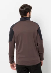 Jack Wolfskin Fleecejacke MARIENBERG FZ Dunkelgrau/Rot/Braun/Grau/Dunkelrot