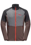 Jack Wolfskin Fleecejacke MARIENBERG FZ Dunkelgrau/Rot/Braun/Grau/Dunkelrot