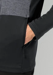 Jack Wolfskin Fleecejacke MARIENBERG FZ Dunkelgrau/Dunkelblau/Grau/Hellgrau