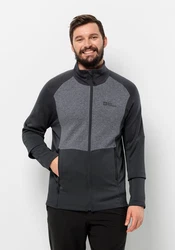 Jack Wolfskin Fleecejacke MARIENBERG FZ Dunkelgrau/Dunkelblau/Grau/Hellgrau