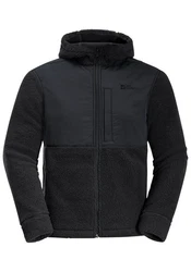Jack Wolfskin Fleecejacke FELSLICHT HOODED JKT Schwarz/Dunkelblau/Dunkelgrau/Grau