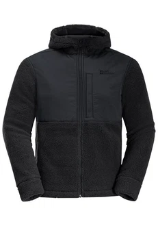 Jack Wolfskin Fleecejacke FELSLICHT HOODED JKT Schwarz/Dunkelblau/Dunkelgrau/Grau