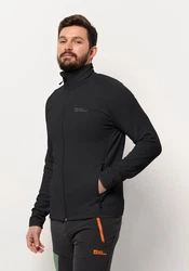 Jack Wolfskin Fleecejacke BAISELBERG FZ Schwarz/Grau/Dunkelgrau