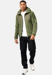 Stone Harbour Fleecejacke Illian Herren Outdoorjacke mit Kapuze Dunkelgrün