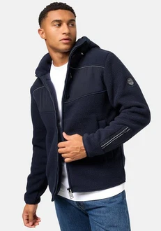 Stone Harbour Fleecejacke Illian Herren Outdoorjacke mit Kapuze Dunkelblau