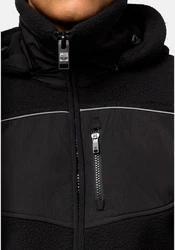 Stone Harbour Fleecejacke Illian Herren Outdoorjacke mit Kapuze Schwarz