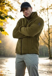 Arctic Seven Fleecejacke ASWarmy Dunkelgrün/Khaki