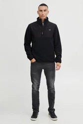 11 Project Fleecejacke Style PRDelmer Dunkelblau/Schwarz/Rot