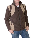 KUNST UND MAGIE Fleecejacke Buddha Braun/Beige/Grau/Khaki