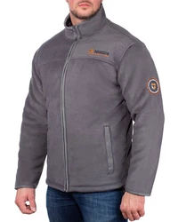 Geographical Norway Fleecejacke Herren Outdoor Jacke bausine mit Stehkragen Dunkelgrau