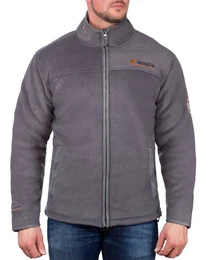 Fleecejacke Herren Outdoor Jacke bausine (1-St) mit Stehkragen