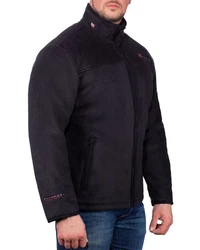 Geographical Norway Fleecejacke Herren Outdoor Jacke bausine mit Stehkragen Braun/Lila/Dunkelblau/Rot/Schwarz