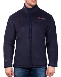 Fleecejacke Herren Outdoor Jacke bausine (1-St) mit Stehkragen