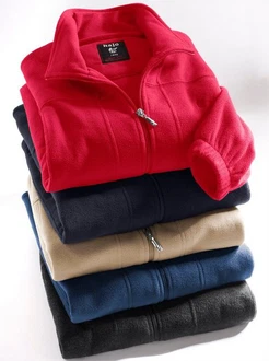 Hajo Fleecejacke Rot/Dunkelrot
