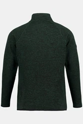 JP1880 Fleecejacke Strickfleece-Jacke Dunkelgrün/Grün
