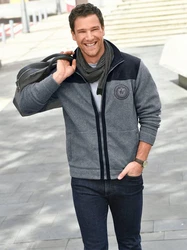 Witt Fleecejacke Freizeitjacke Grau/Dunkelblau/Dunkelgrau