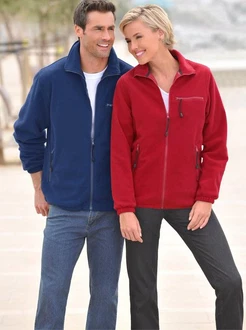 Witt Fleecejacke Rot/Dunkelrot/Blau