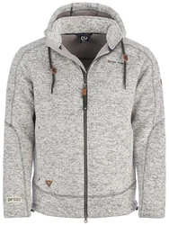 Dry Fashion Fleecejacke Herren Kappeln Grau/Hellgrau