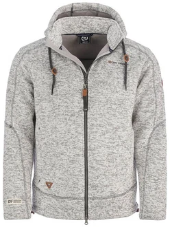 Dry Fashion Fleecejacke Herren Kappeln Grau/Hellgrau