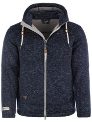 Dry Fashion Fleecejacke Herren Kappeln Dunkelblau/Hellblau