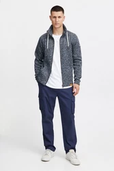 !Solid Fleecejacke SDLuki mit Stehkragen Hellblau/Dunkelblau/Blau/Grau