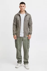 !Solid Fleecejacke SDLuki mit Stehkragen Hellgrau/Grau/Braun
