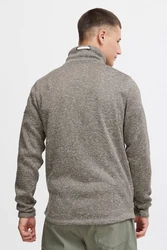 !Solid Fleecejacke SDLuki mit Stehkragen Hellgrau/Grau/Braun