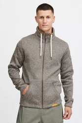 !Solid Fleecejacke SDLuki mit Stehkragen Hellgrau/Grau/Braun