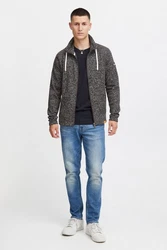 !Solid Fleecejacke SDLuki mit Stehkragen Hellgrau/Dunkelgrau/Grau