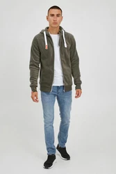 !Solid Fleecejacke SDLoki Sweatshirtjacke Dunkelgrün/Khaki