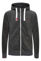 !Solid Fleecejacke SDLoki Sweatshirtjacke Hellgrau/Dunkelgrau/Grau