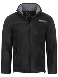 Geographical Norway Fleecejacke Herren Outdoor Dunkelgrau/Schwarz/Grau