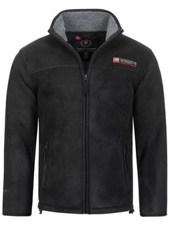 Geographical Norway Fleecejacke Herren Outdoor Dunkelgrau/Schwarz/Grau