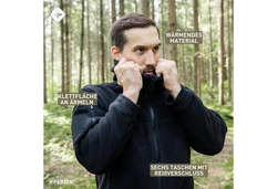 Hhenhorn Fleecejacke Herren Militär Outdoor Winddichte Jacke 