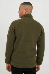 Indicode Fleecejacke IDTrout Herren mit Stehkragen Dunkelgrün/Grün